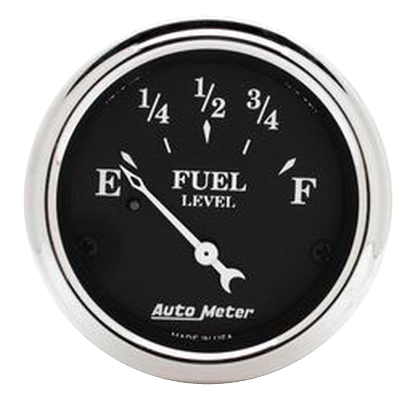 Autometer 2 1/16in Old Tyme 0-30 Ohm Electronic Fuel Level Gauge - Black AutoMeter Gauges
