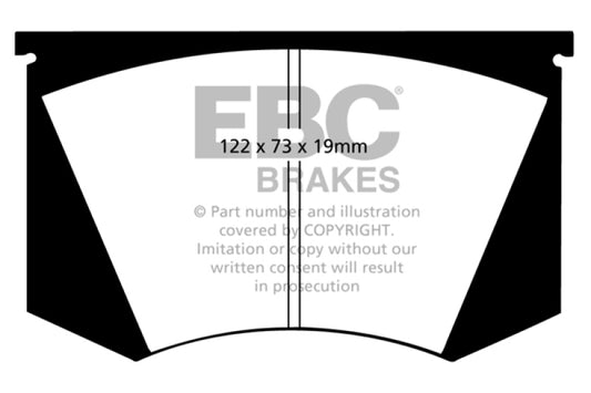 EBC 64-66 Ac Cobra 7.0 Greenstuff Front Brake Pads