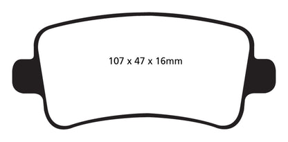 EBC 10+ Buick Allure (Canada) 3.0 Greenstuff Rear Brake Pads