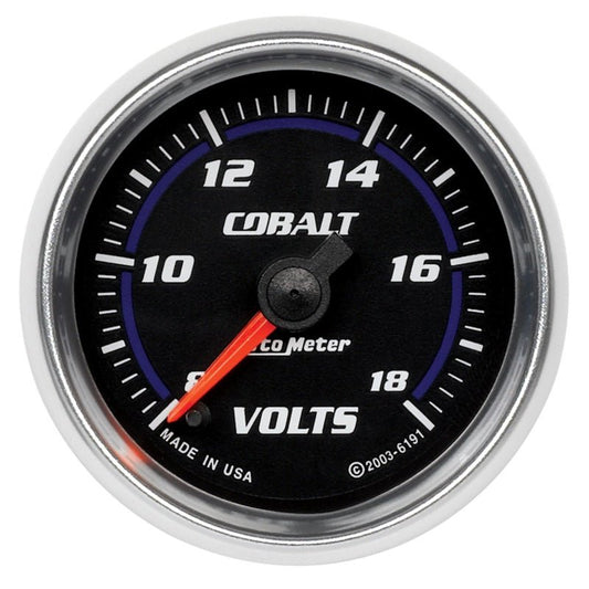 Autometer Cobalt 52mm 8-18 Voltmeter Electronic Gauge AutoMeter Gauges