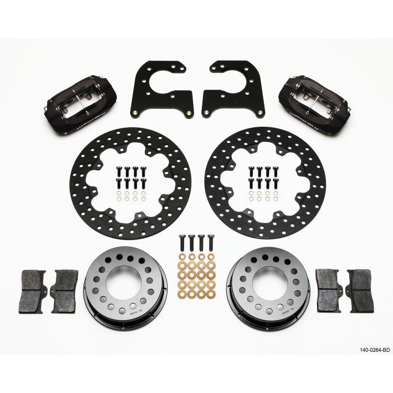 Wilwood Forged Dynalite Rear Drag Kit Drilled Rotor 58-64 Olds/Pontiac 1/2in Studs Wilwood Big Brake Kits