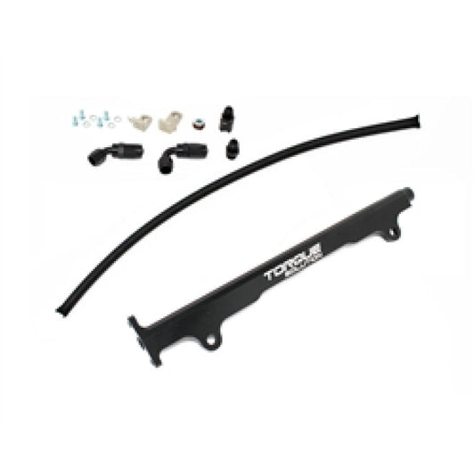 Torque Solution Mitsubishi Evo X Billet Aluminum Fuel Rail - Black Torque Solution Fuel Rails