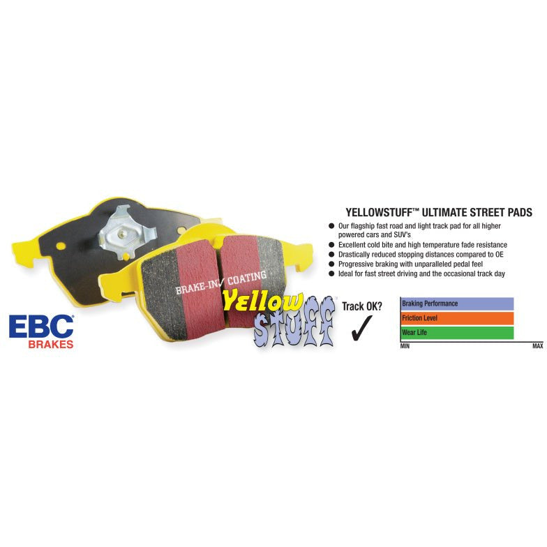 EBC 10-13 Chevrolet Corvette (C6) 6.2 Grand Sport Yellowstuff Front Brake Pads EBC Brake Pads - Performance