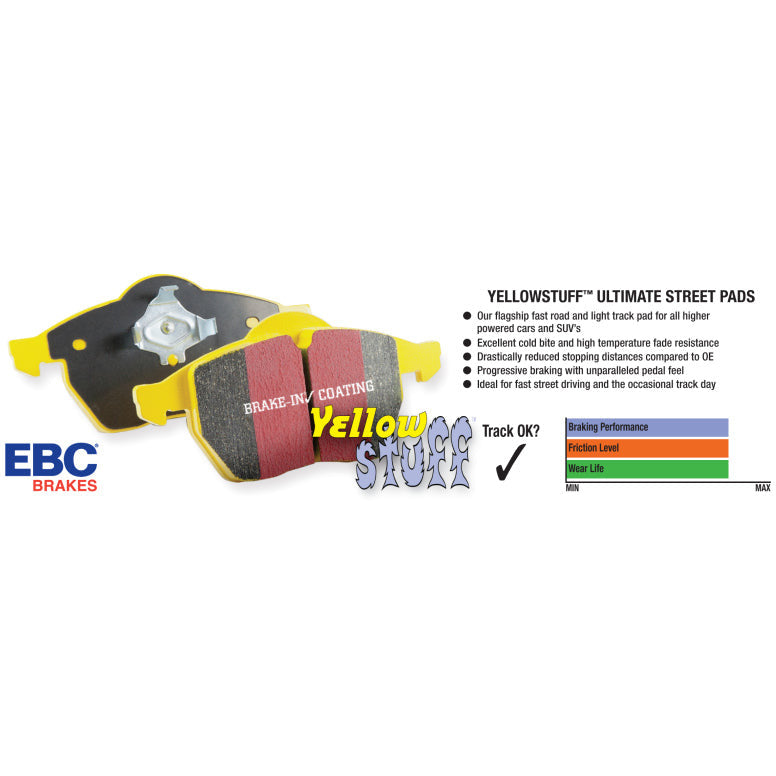 EBC 06-08 Chevrolet Corvette (C6) 7.0 (Z06) Yellowstuff Rear Brake Pads EBC Brake Pads - Performance