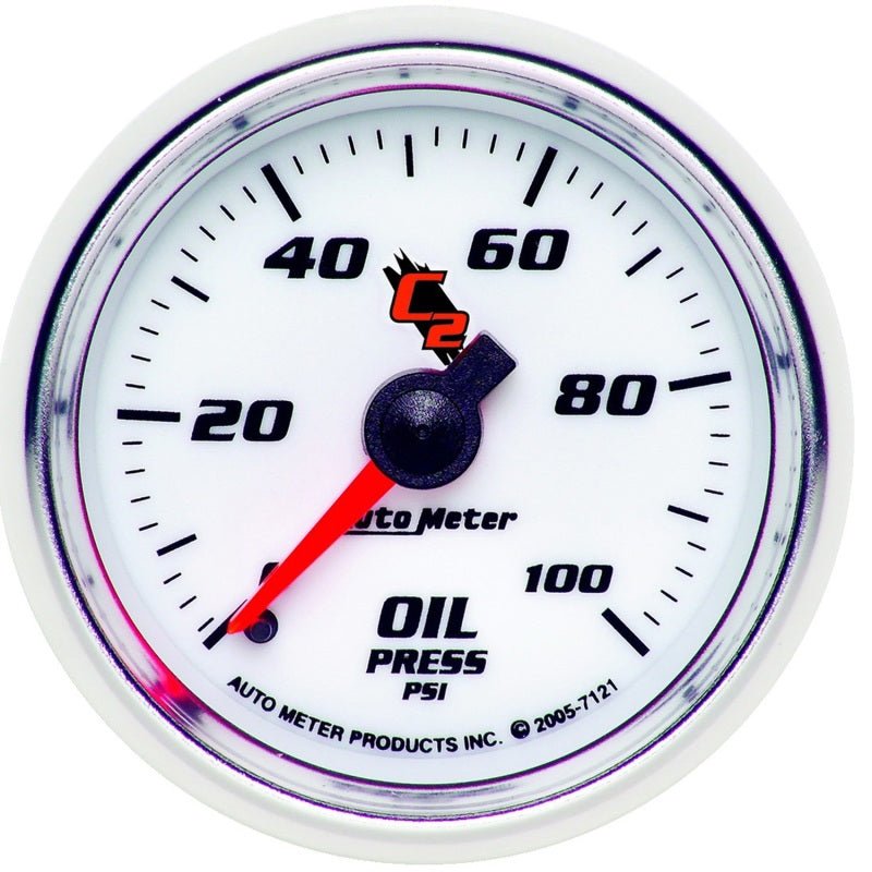 Autometer C2 52mm Mechanical 0-100 PSI Oil Pressure Gauge AutoMeter Gauges