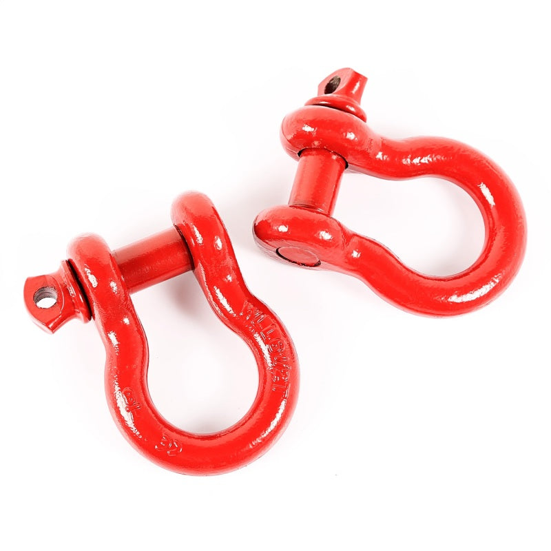 Rugged Ridge Red 7/8in D-Shackles Rugged Ridge Shackle Kits