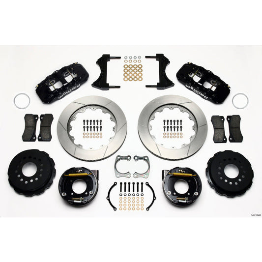 Wilwood AERO4 Rear P-Brake Kit 14.00in Chevy 12 Bolt w/ C-Clips Wilwood Big Brake Kits