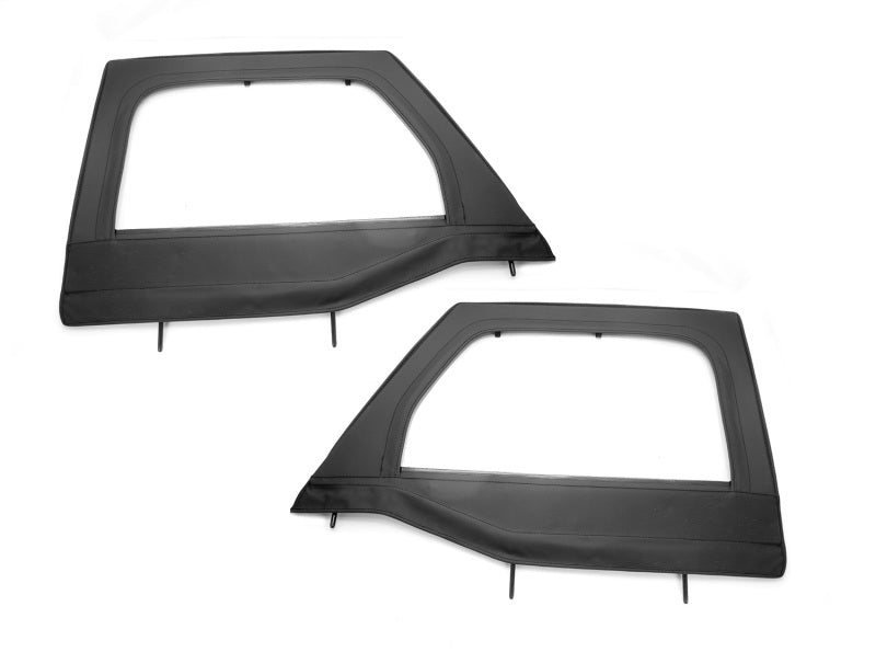 Rugged Ridge Upper Soft Door Kit Front Black Diamond 07-18 Jeep Wrangler JK Rugged Ridge Doors