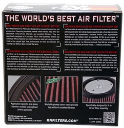 K&N 4in ID / 5.25in OD / 2in H Custom Assembly Filter designed to fit Harley-Davidson Motorcycles