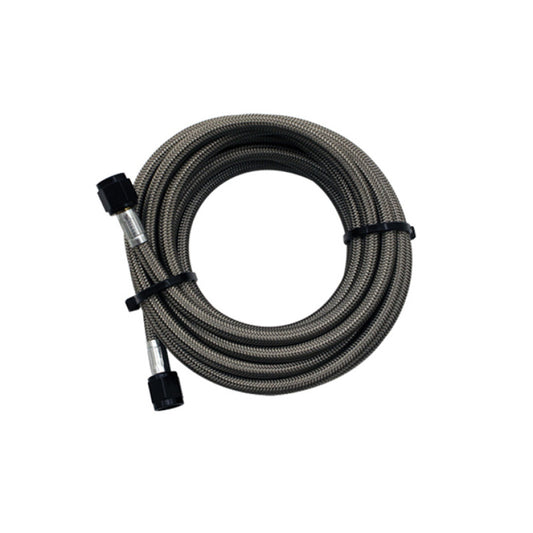Snow Performance 5ft Stainless Steel Braided Water Line (4AN Black) Snow Performance Injection Pump Components