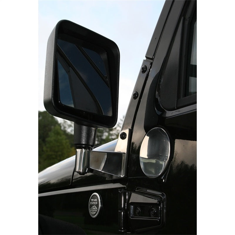 Rugged Ridge 07-18 Jeep Wrangler JK Stainless Steel Mirror Relocation Brackets Rugged Ridge Exterior Trim