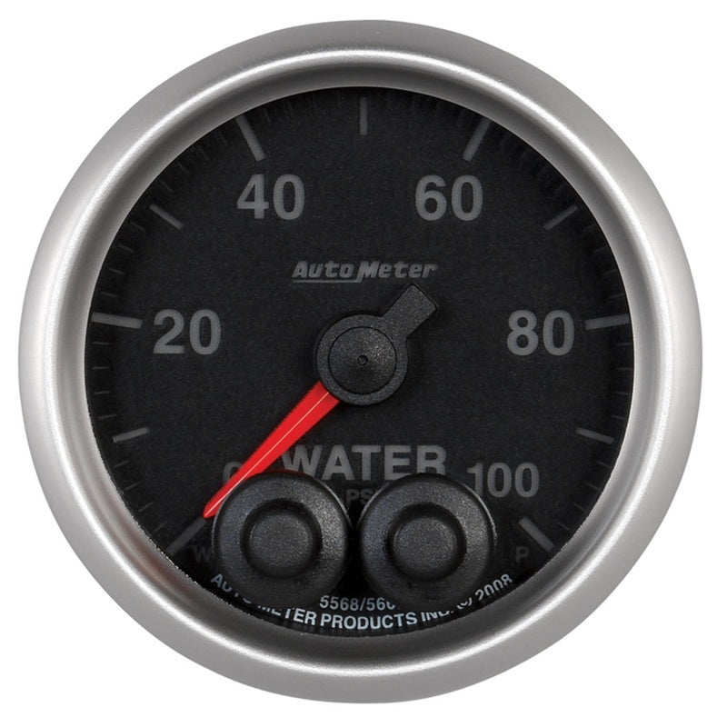 AutoMeter Gauge Water Press 2-1/16in. 100PSI Stepper Motor W/Peak & Warn Elite AutoMeter Gauges