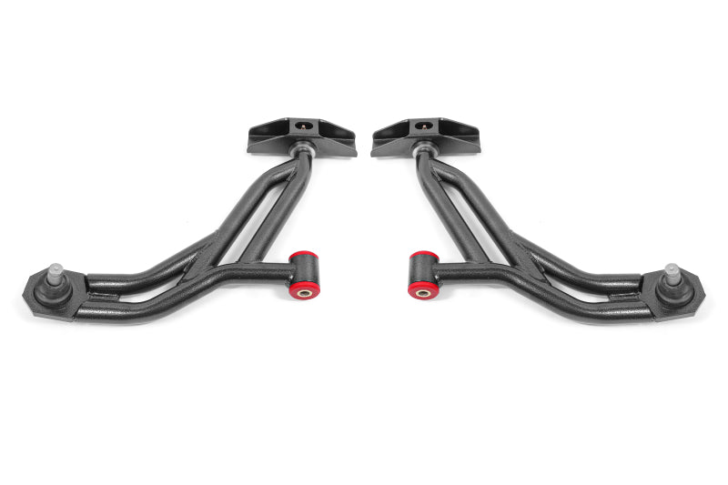 BMR 10-14 Ford Mustang / Shelby GT500 Non-Adj. Lower A-Arms (Poly/Delrin) - Black Hammertone