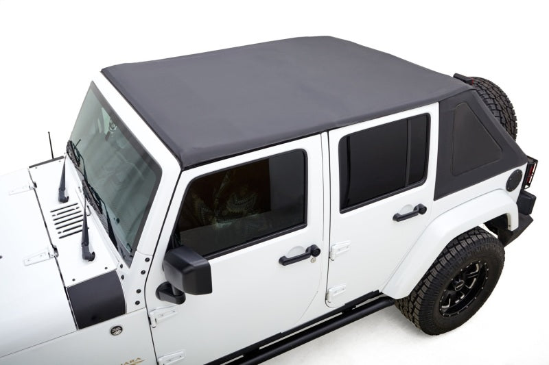 Rugged Ridge 07-18 Jeep Wrangler JKU 4 Dr Black Diamond Stitch Cloth Voyager Top Rugged Ridge Soft Tops