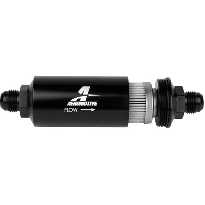 Aeromotive In-Line Filter - (AN-10) 100 Micron Stainless Steel Element Black Anodize Finish Aeromotive Fuel Filters