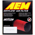 AEM DryFlow Air Filter 2-3/4in. Flange / 4in. OD / 5in. H / 10 Degree Flg. (Special Order) AEM Induction Air Filters - Universal Fit