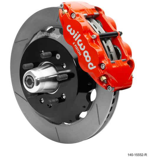 Wilwood 55-57 Chevrolet Bel Air Forged Narrow Superlite 6R Front Big Brake Kit - Red Wilwood Big Brake Kits