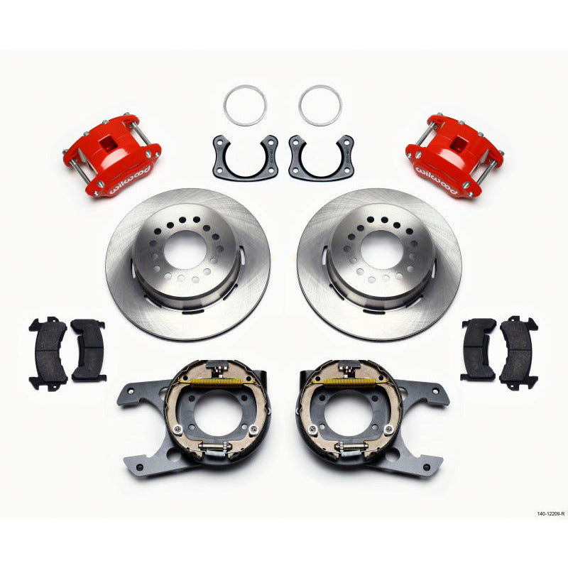 Wilwood D154 P/S Park Brake Kit Red New Big Ford 2.50in Offset Wilwood Big Brake Kits