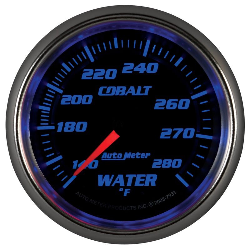 Autometer Cobalt 66.7mm 140-280 degree F. Water Temprature  Gauge AutoMeter Gauges