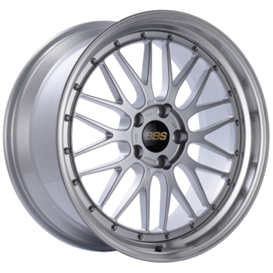 BBS LM 19x8.5 5x120 ET18 Diamond Silver Center Diamond Cut Lip Wheel - 82mm PFS Required