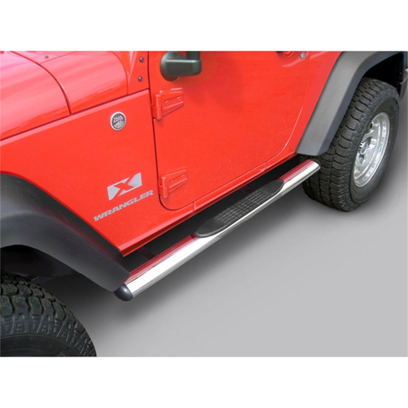 Rugged Ridge 4 1/4-In Oval Side Steps SS 2-Door 07-18 Jeep Wrangler JK Rugged Ridge Side Steps