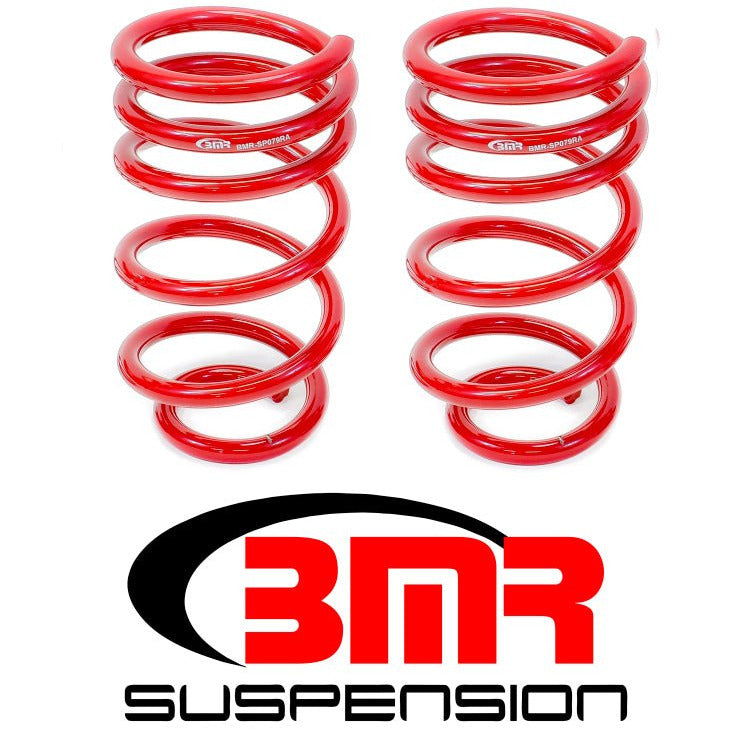 BMR 10-15 5th Gen Camaro V8 Rear Lowering Springs - Red BMR Suspension Lowering Springs