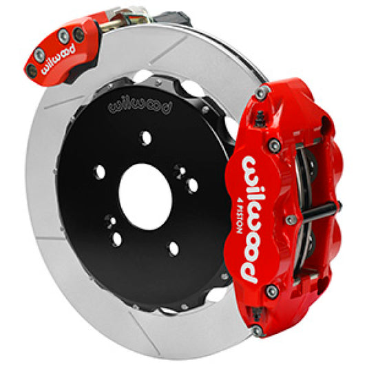 Wilwood Narrow Superlite 4R Front Hat Kit 12.88in Drill Red Honda S2000 Wilwood Big Brake Kits