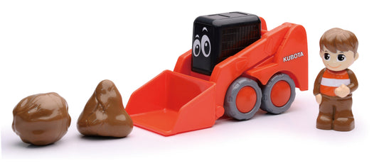 New Ray Toys Kubota My Lil Orange SSV with Figurine and Boulders/ Scale - 1:18