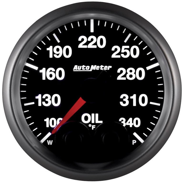 Autometer Elite 52mm 100-340 Deg F Oil Temp Peak & Warn w/ Electronic Control Gauge AutoMeter Gauges