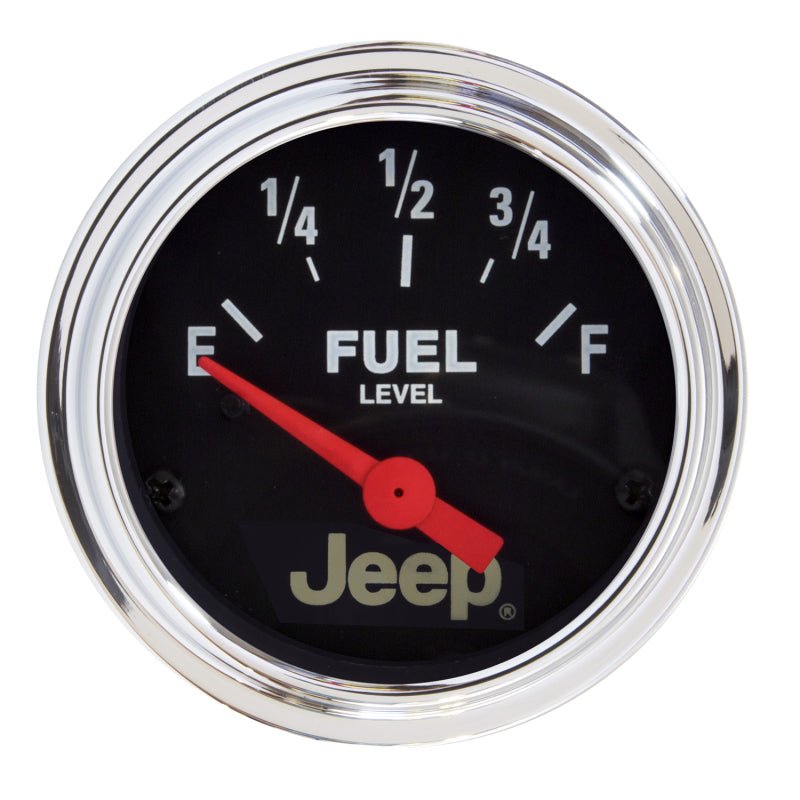 Autometer Jeep 52mm 73 OHMS Empty/8-12 OHMS Full Short Sweep Electronic Fuel Level Gauge AutoMeter Gauges