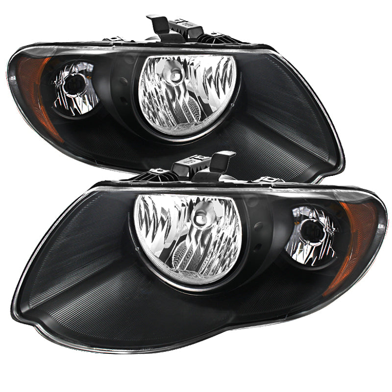 Xtune Chrysler Town & Country 05-07 Crystal Headlights Black HD-JH-CHRTC05-AM-BK SPYDER Headlights