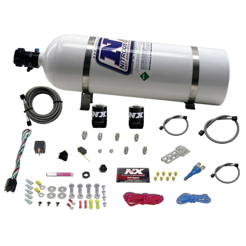 Nitrous Express All GM EFI Single Nozzle Nitrous Kit (35-150HP) w/15lb Bottle