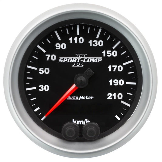 Autometer Sport-Comp II 3-3/8in. 0-225KM/H (GPS) Speedometer Gauge AutoMeter Gauges