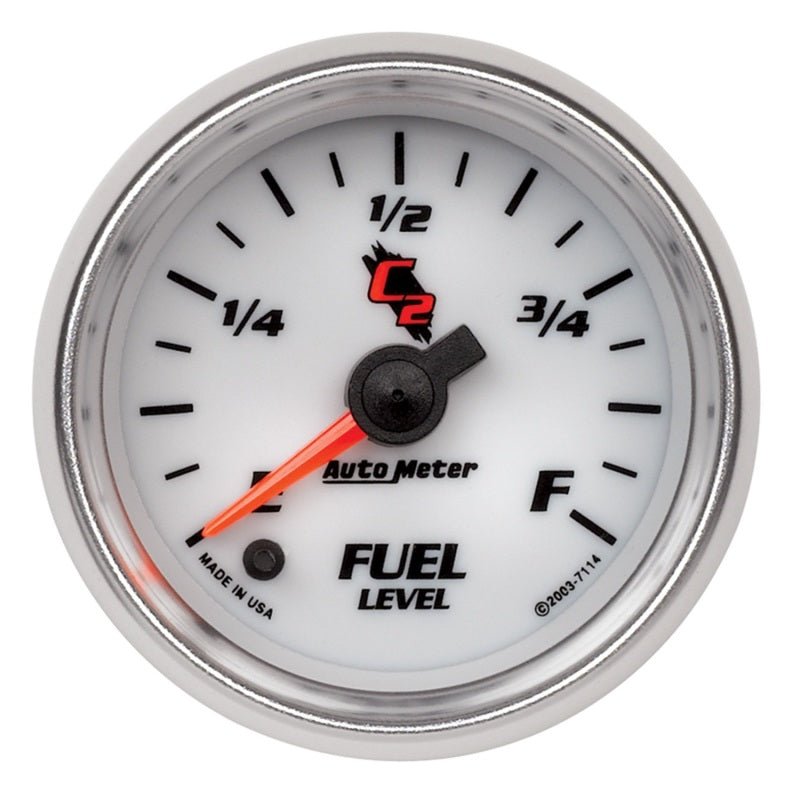 Autometer C2 52mm Electronic Programmable Empty to Full Fuel Level Gauge AutoMeter Gauges