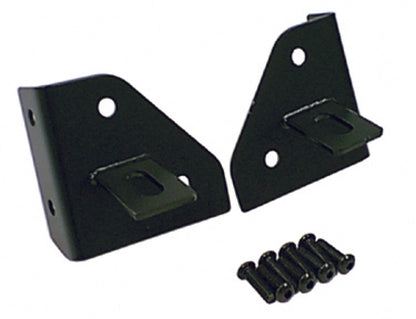 Rugged Ridge 76-95 Jeep CJ/YJ Black Windshield Hinge Light Brackets Rugged Ridge Brackets