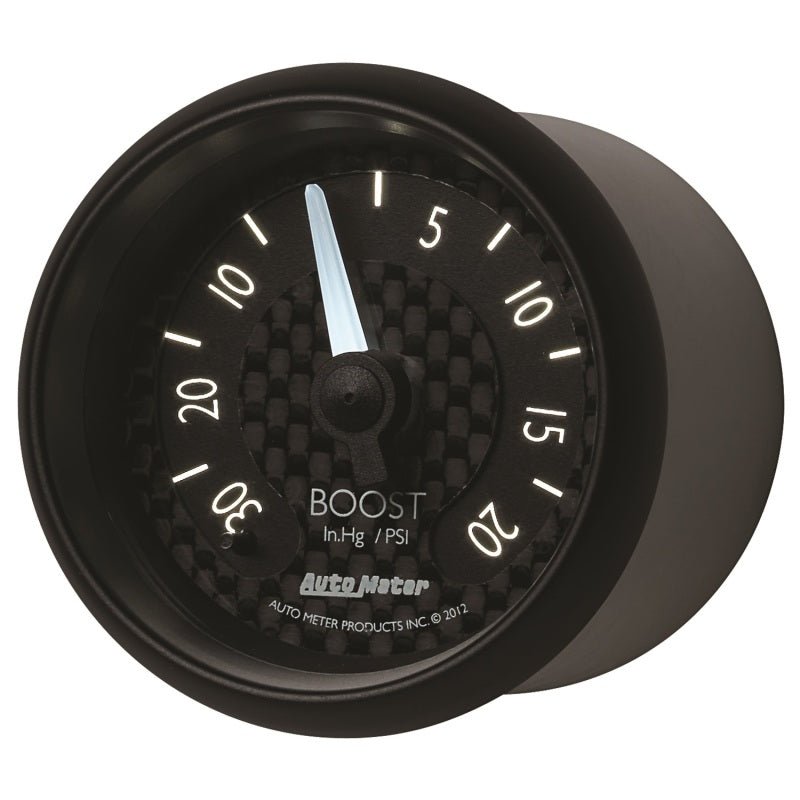 Autometer GT Series 52mm Mechanicl 30 In Hg/20 psi Vacuum/Boost Gauge AutoMeter Gauges