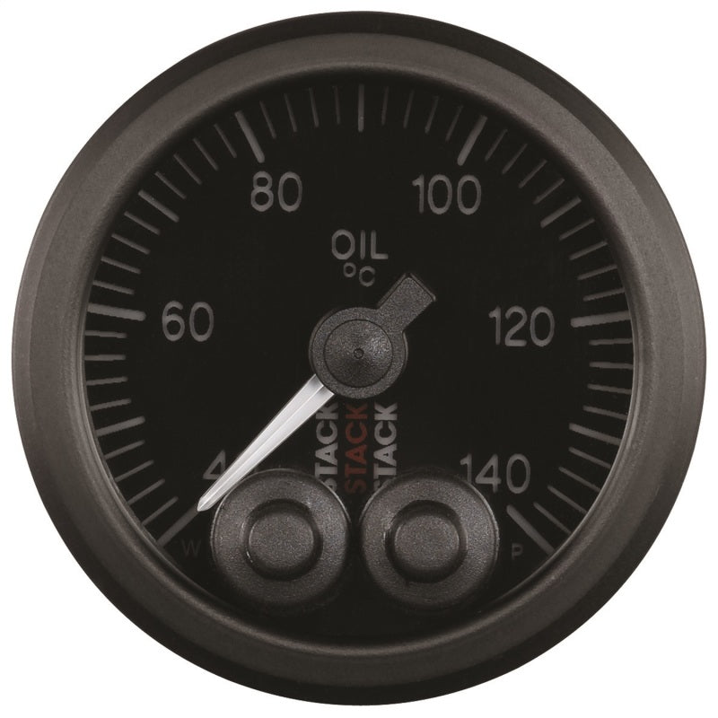 Autometer Stack 52mm 40-140 Deg C 1/8in NPTF Male Pro-Control Oil Temp Gauge - Black AutoMeter Gauges