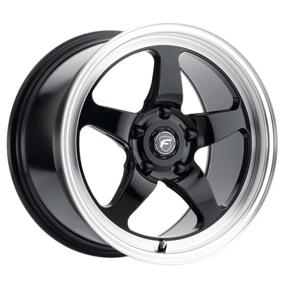 Forgestar D5 18x5.0 / 5x115 BP / ET-37 / 1.5in BS Gloss Black Wheel Forgestar Wheels - Cast