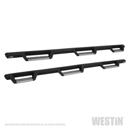 Westin/HDX 07-18 Chevrolet Silverado 2500 6.5ft Drop Wheel to Wheel Nerf Step Bars - Textured Black