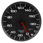Autometer Spek-Pro Gauge Speedometer 5in 180 Mph Elec. Programmable Black/Black AutoMeter Gauges