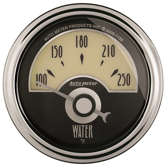 AutoMeter Gauge Water Temp 2-1/16in. 250 Deg. F Elec Cruiser Ad AutoMeter Gauges