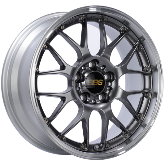 BBS RS-GT 19x8.5 5x114.3 ET30 Diamond Black Center Diamond Cut Lip Wheel -82mm PFS/Clip Required