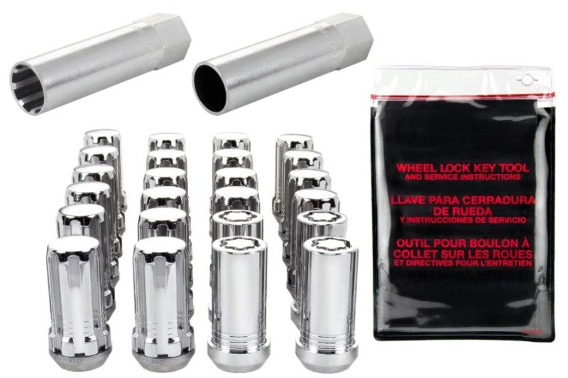 McGard SplineDrive Tuner 6 Lug Install Kit w/Locks & Tool (Cone) M14X1.5 / 22mm Hex - Chrome