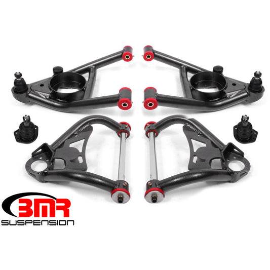 BMR 64-72 A-Body Upper And Lower A-Arm Kit - Black Hammertone BMR Suspension Control Arms