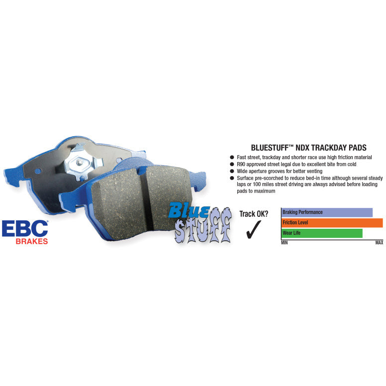 EBC 06-08 Chevrolet Corvette (C6) 7.0 (Z06) Bluestuff Rear Brake Pads EBC Brake Pads - Racing