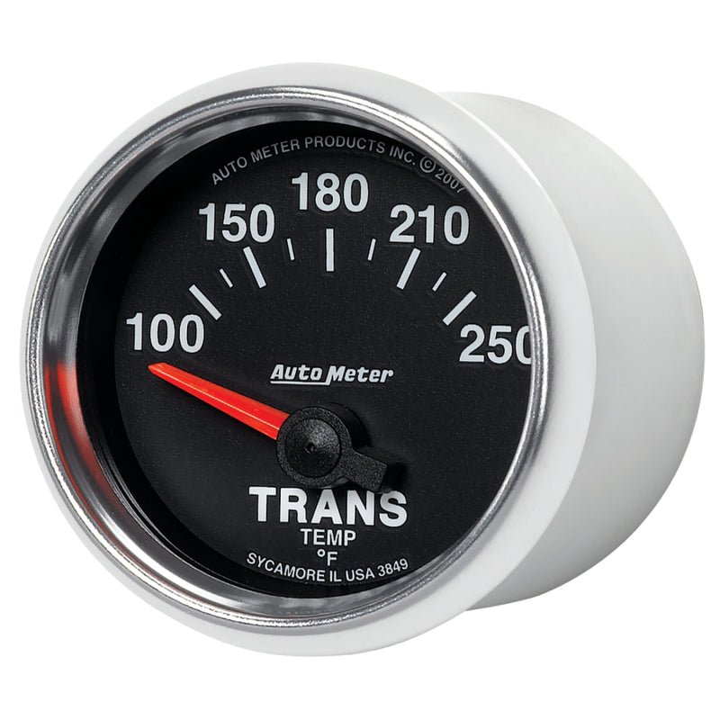 Autometer GS 52mm 100-250 Degree F Short Sweep Electronic Transmission Temperature Gauge AutoMeter Gauges