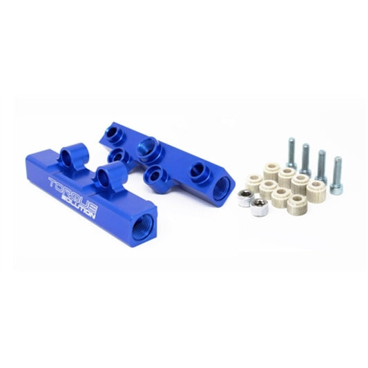 Torque Solution Top Feed Fuel Rails: 02-14 Subaru WRX / 07-18 STI - Blue Torque Solution Fuel Rails