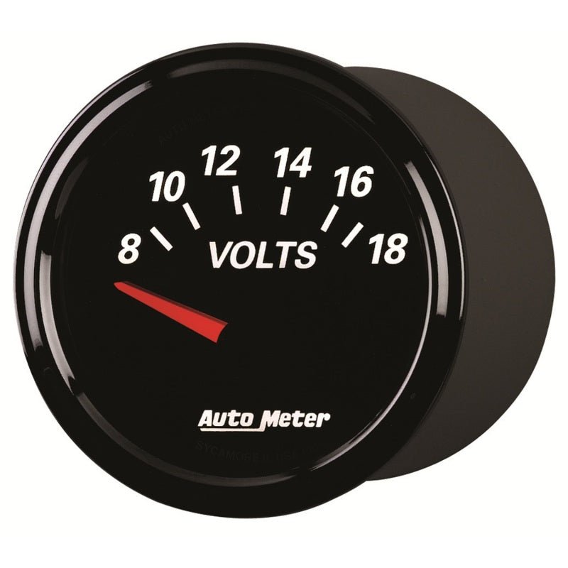 Autometer Designer Black II 52mm 18V Voltmeter Gauge AutoMeter Gauges