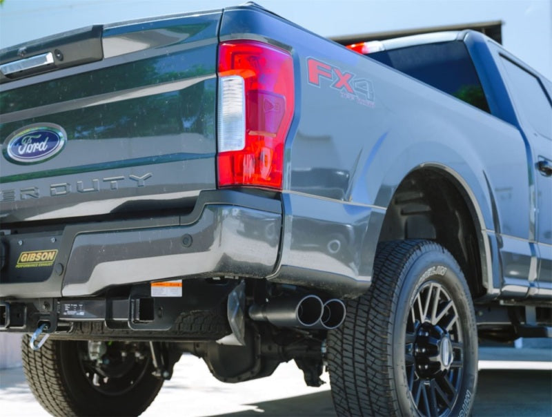 Gibson 20-21 Ford F250/F350 7.3L Black Elite Cat-Back Dual Sport Exhaust System - Stainless