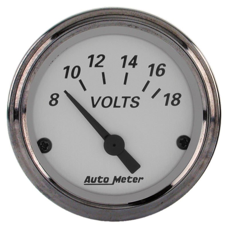 AutoMeter American Platinum 2-1/16in Electric 18V Voltmeter Gauge AutoMeter Gauges